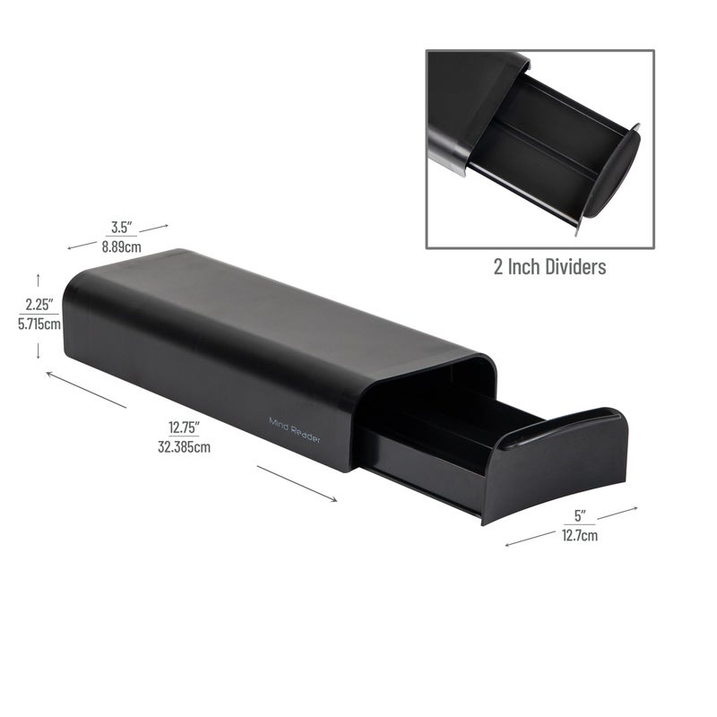 Mind Reader Anchor Collection, Single Serve Coffee Pod Drawer, 12-14 Coffee Pod Capacity, Countertop Organizer, Black - Image 3